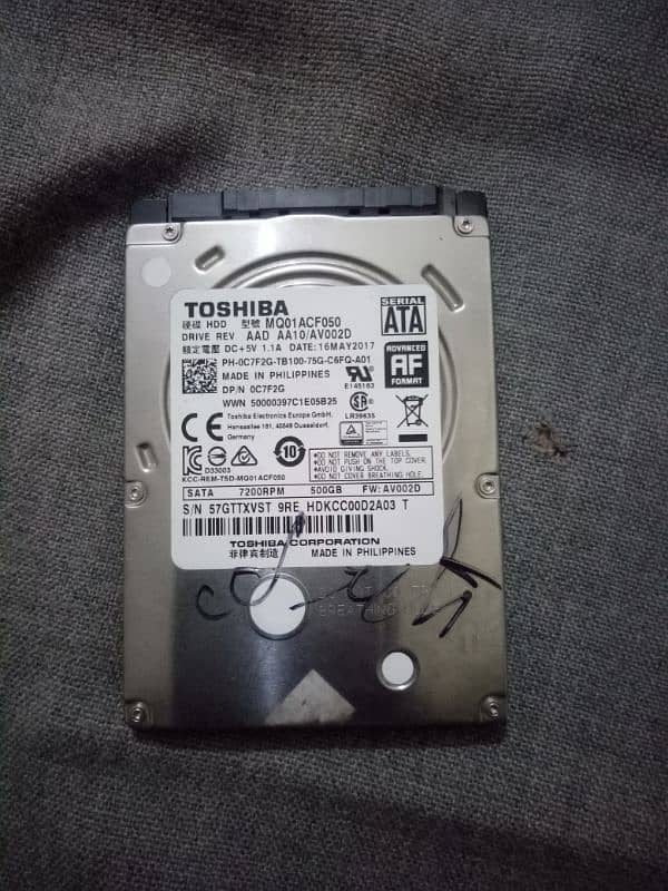 Laptop Hard 500 GB Toshiba original 0