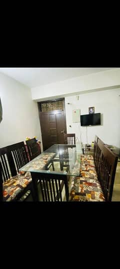 Dining table with 8 Chairs || Fixed Price