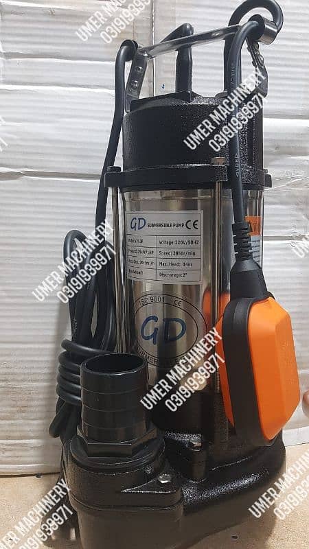 Submersible Sewage Mud Water Pump Motor / Summer Pump 12