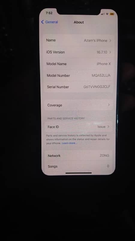 iPhone X pta approved 64gb 5