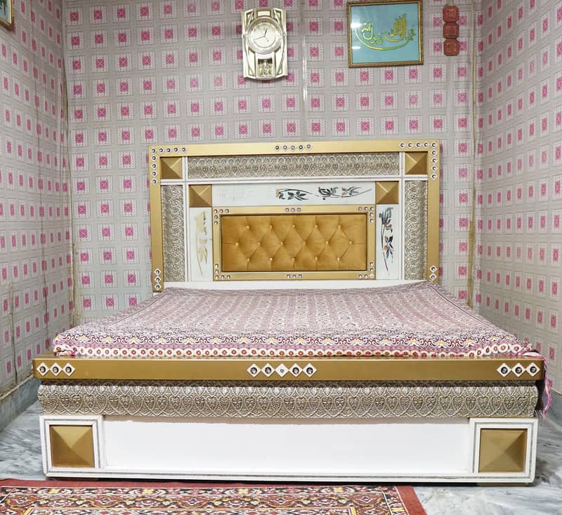 Double Bed With Side Table & Derssing(Deco Paint) 9