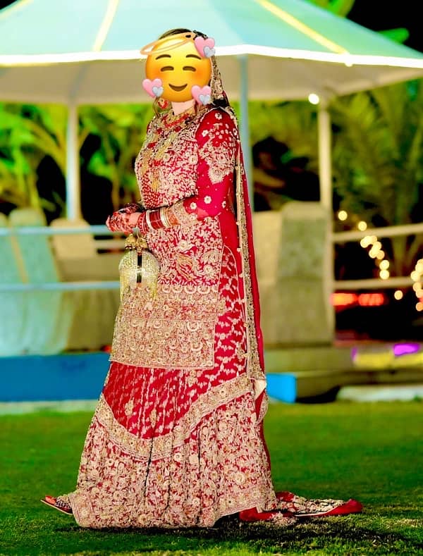 Bridal Mahrani Red Lehnga 0