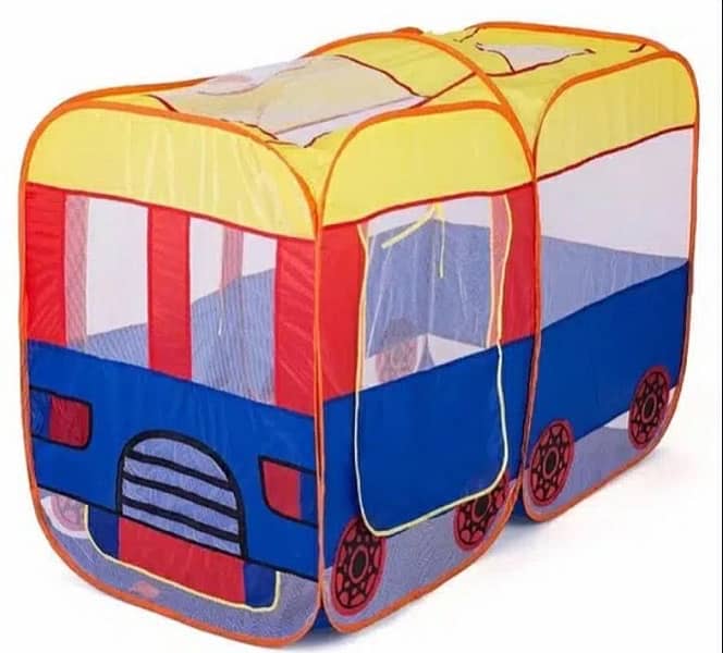 Pop Up Tent House Big For Kids Bus Style 0