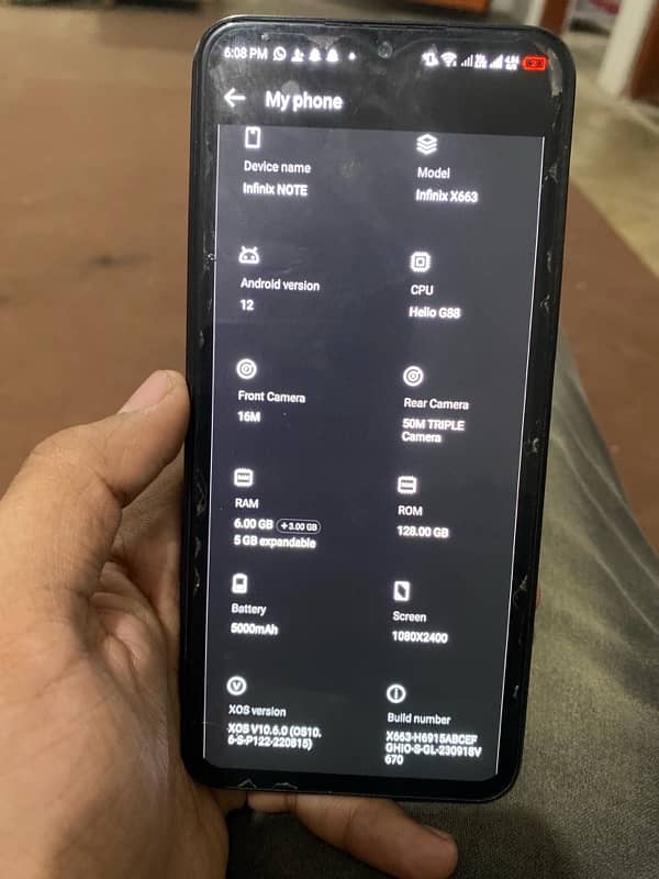 infinix note11 pta approved  with box charger 3