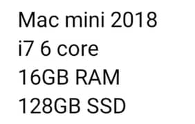 Mac mini 2018 i7