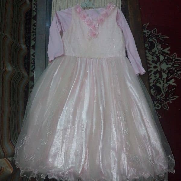 fairy dress 7-8 years girl with inner baby pink colour almost new 2