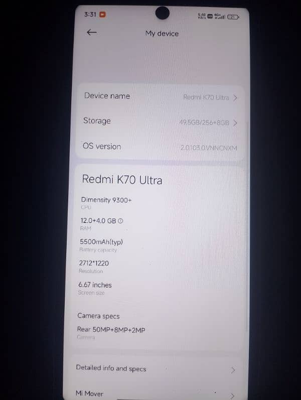 Redmi k70 ultra yellow colour non PTI best look mobile only one piece 12