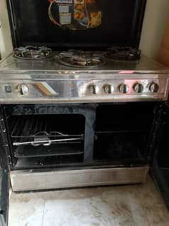 Kitchen Stove with Oven ( Chulha ) 3 burner double door