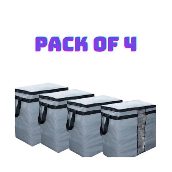 Multipurpose storage bags, Pack of 4 0