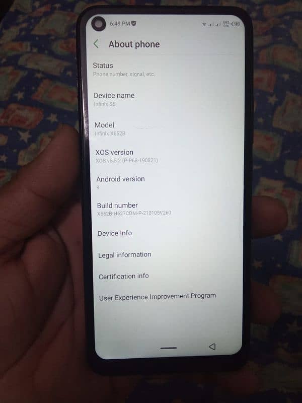 INFINIX S5 4 GB  64 GB EXCHANGE POSIBLE 3