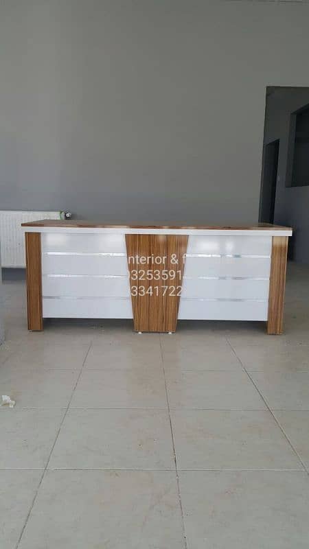 office reception counter, cash counter, front desk, office table chair 8