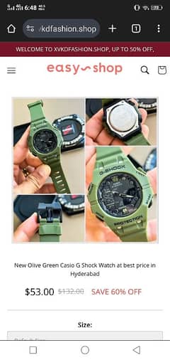 New Olive Green Casio G Shock Watch