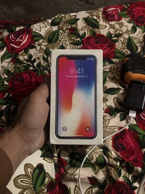 exchange possible pta approved iPhone X  64gb box charger 0