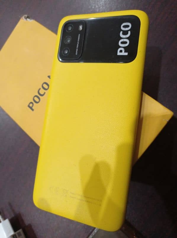 redmi poco m3 with box and charger 0