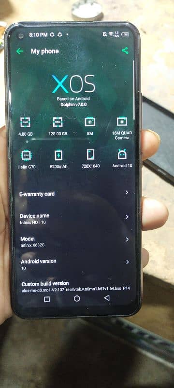 infinix hot 10 4 GB 128 GB full box 2