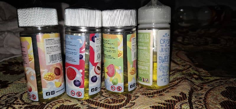 vape liquids 3 dripdown flavours and one skwezed  apple flavour 0