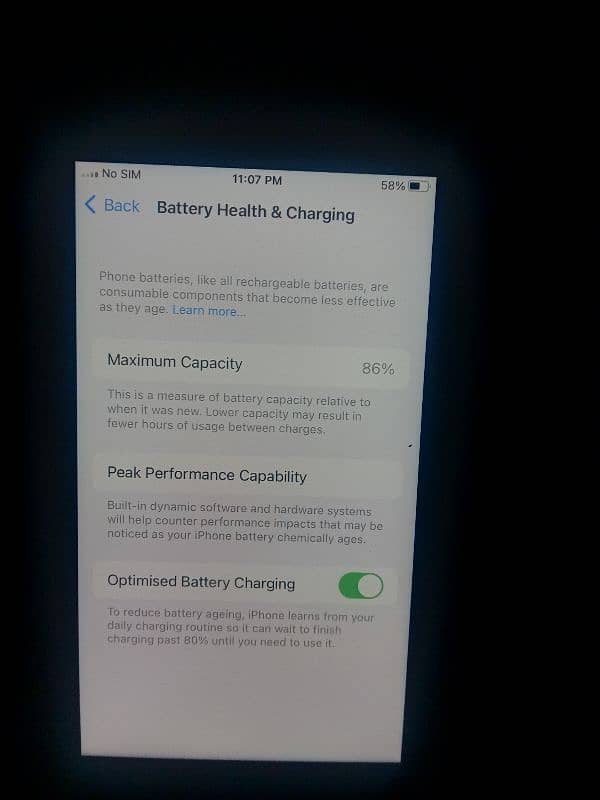 I phone se 2020 battery health 86% 3