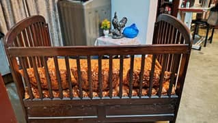 baby cart (baby bed) 10/10 fully polished pure wooden