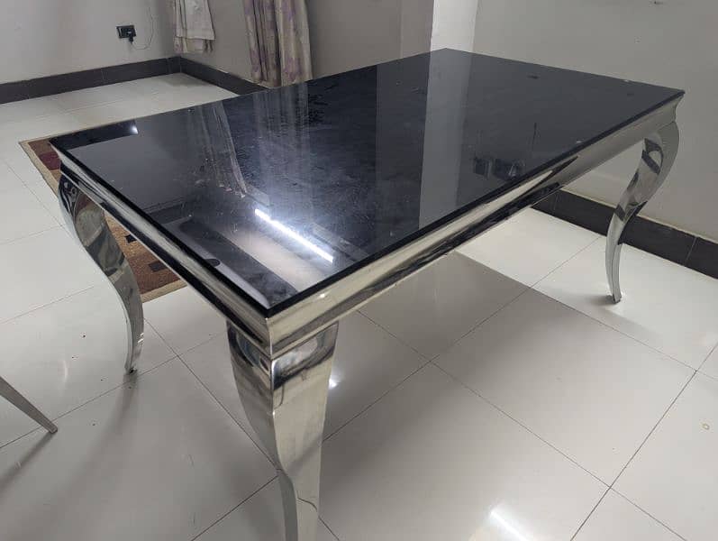 luxury dining table stainless steel 0