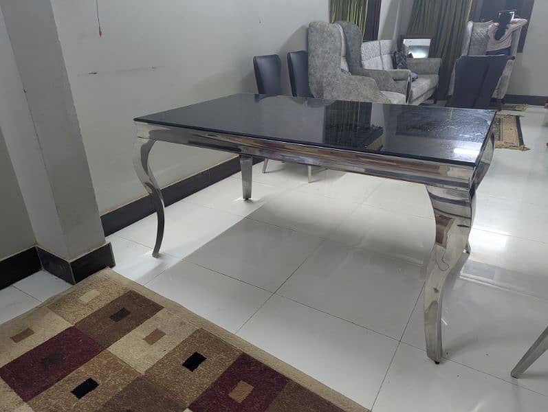 luxury dining table stainless steel 1