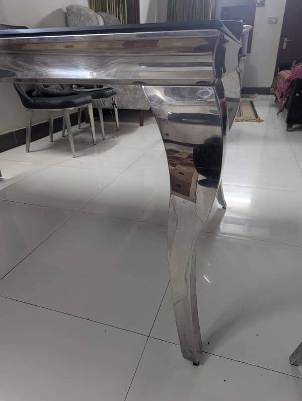 luxury dining table stainless steel 2