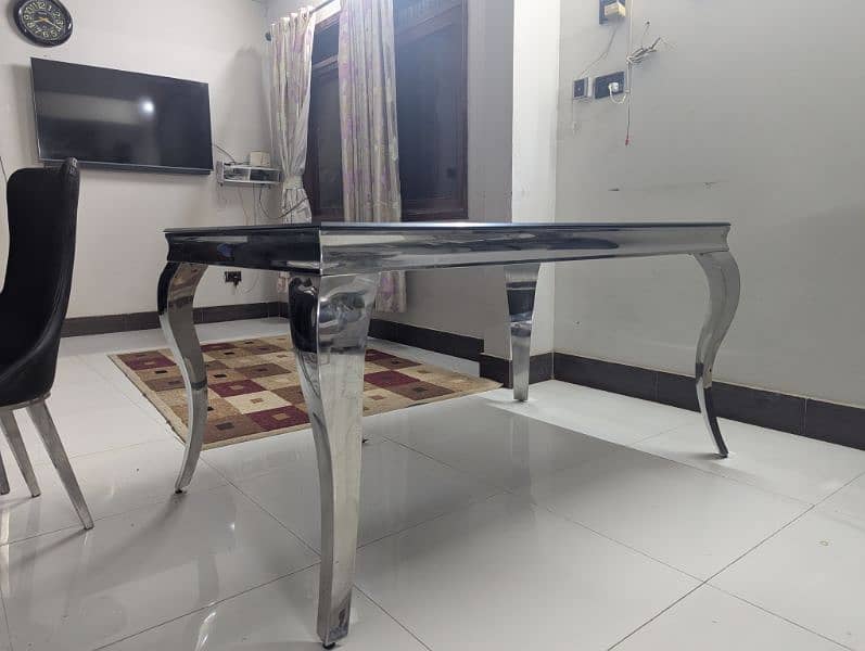 luxury dining table stainless steel 3