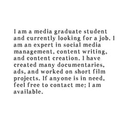 looking for job