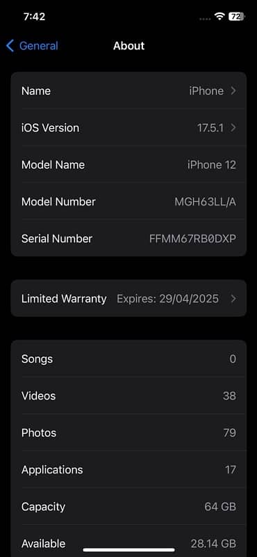 IPhone 12 fectory unlock (fu) 64gb 1