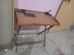 wood folding table like new