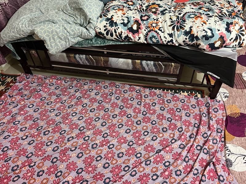 Iron bed with mattress 2