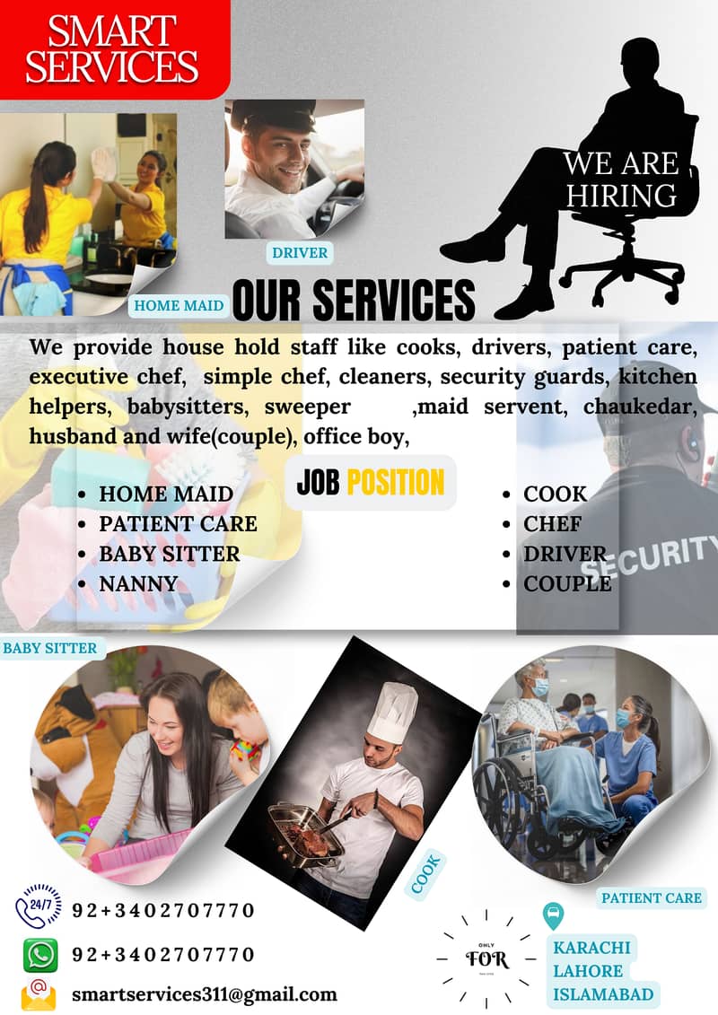 We offer reliable staff services at economical price. 0