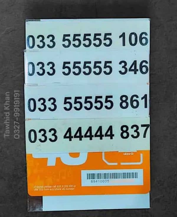 Ufone Golden Numbers for sale 8