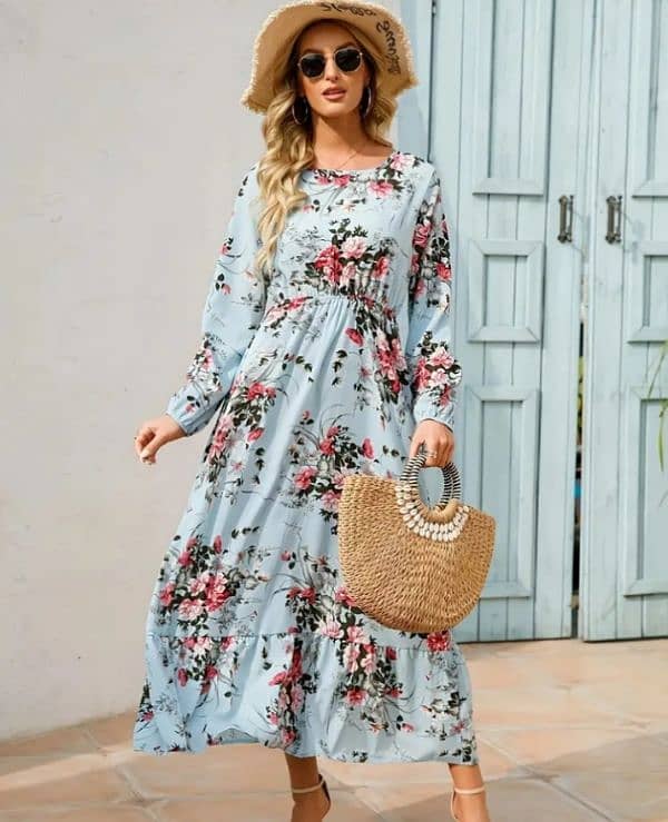 Floral Long Sleeve Dress 0