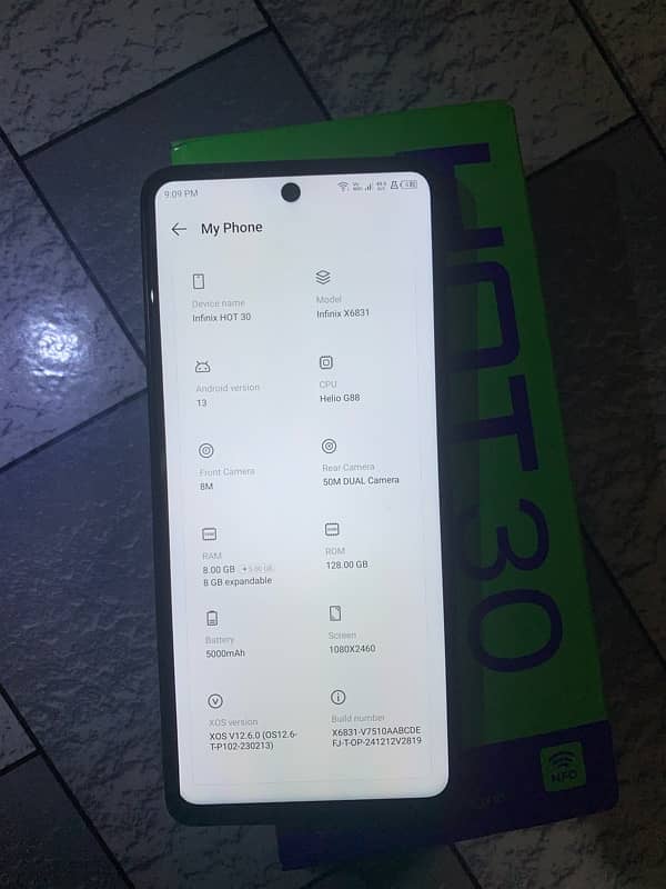 infinix hot 30 10/10 condition and 4 months official warranty 4