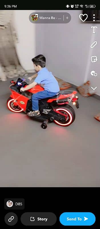 Kids bike re-chargeable 2