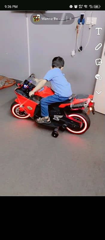 Kids bike re-chargeable 3