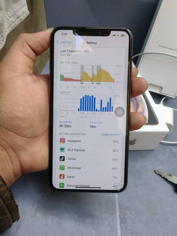 iphone XS Max 256 PTA WATERPACK DUAL SIM APPROVED 10/10 11