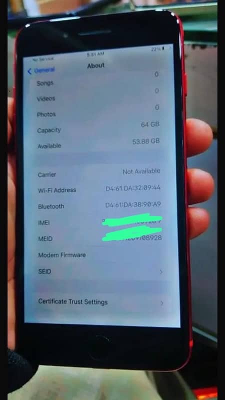 i phone 8 plus   … Official Pta Approved …. 64GB …LLA Model Condition 3