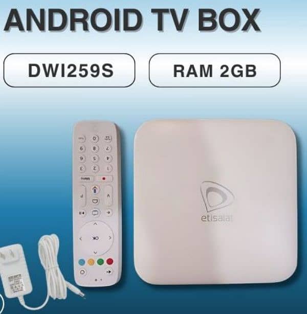 Etisalat Android tv box version 7.1 Box Pack YouTube IPTV 1