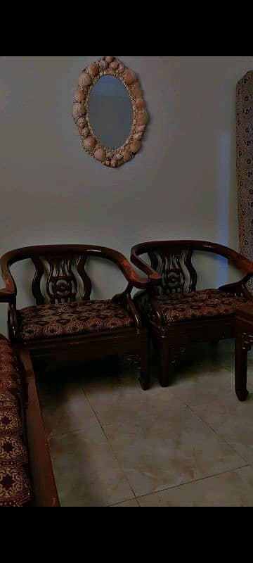 Sheesham Wooden 5 Seater Sofa Set with Table 2