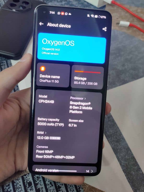 OnePlus 11 12/256 non pta dual sim  9/10 condition 8