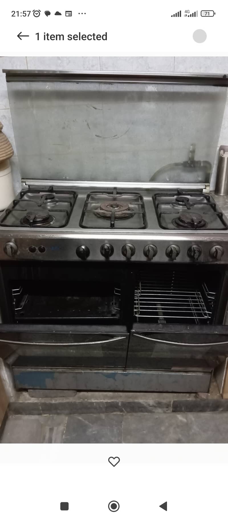 Gas cooking range 0