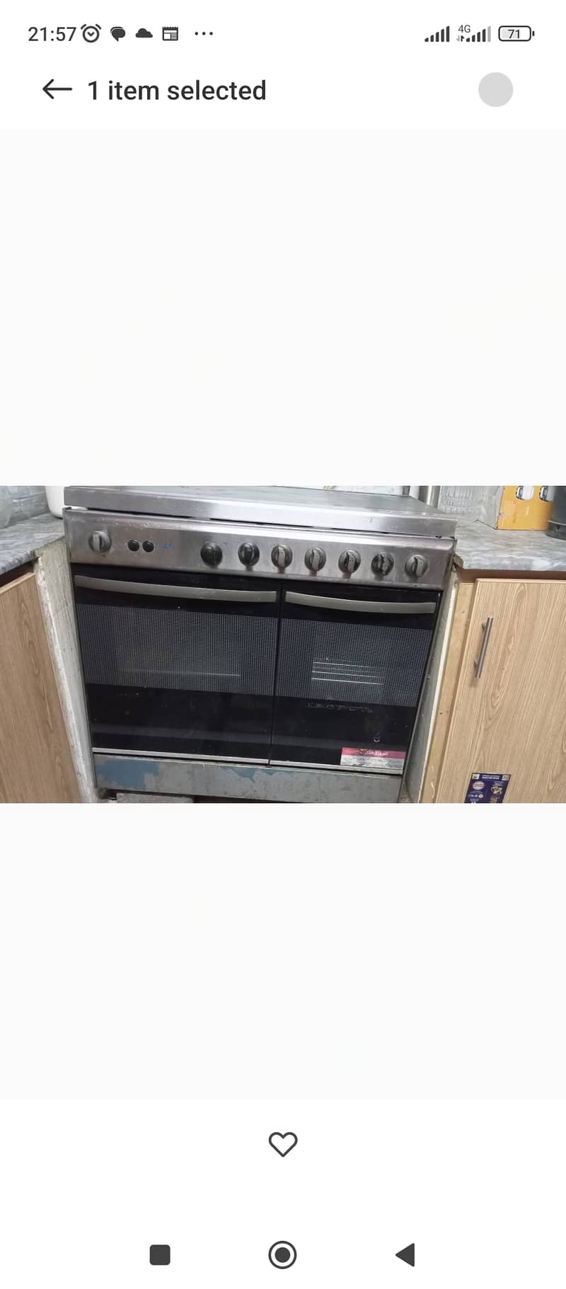 Gas cooking range 1