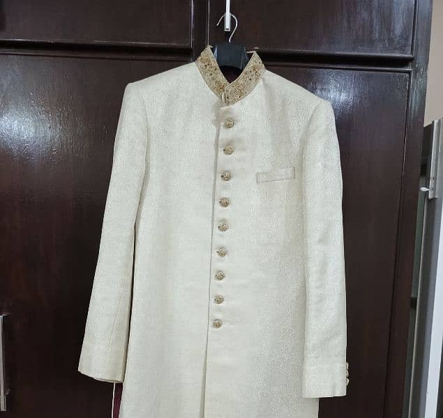 Bonanza Satrangi Sherwani Set with Khussa and Kulla for Men 0