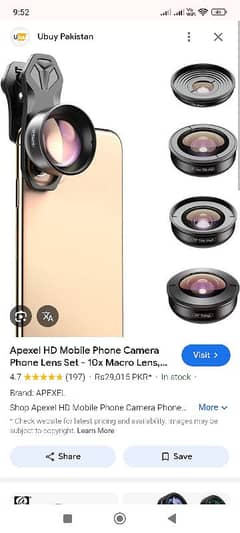 Apexel mobile camera lens