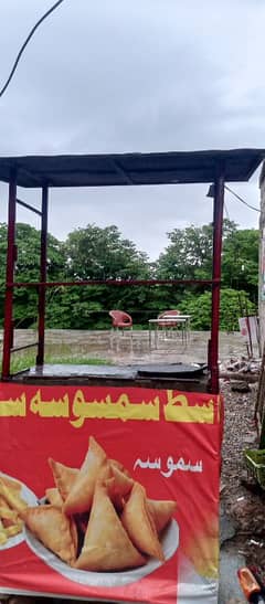 stall for samosa and fries making