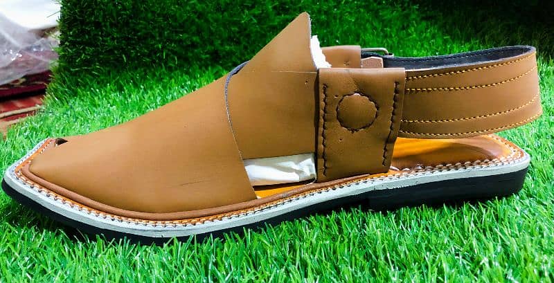 Tyre soal handmade Peshawari chappal for Men's 4