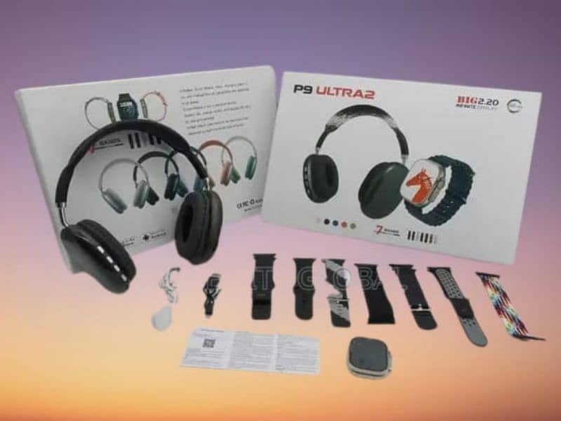 P9 ULTRA 2 SMART WATCH COMBO WITH HEADPHONES 3