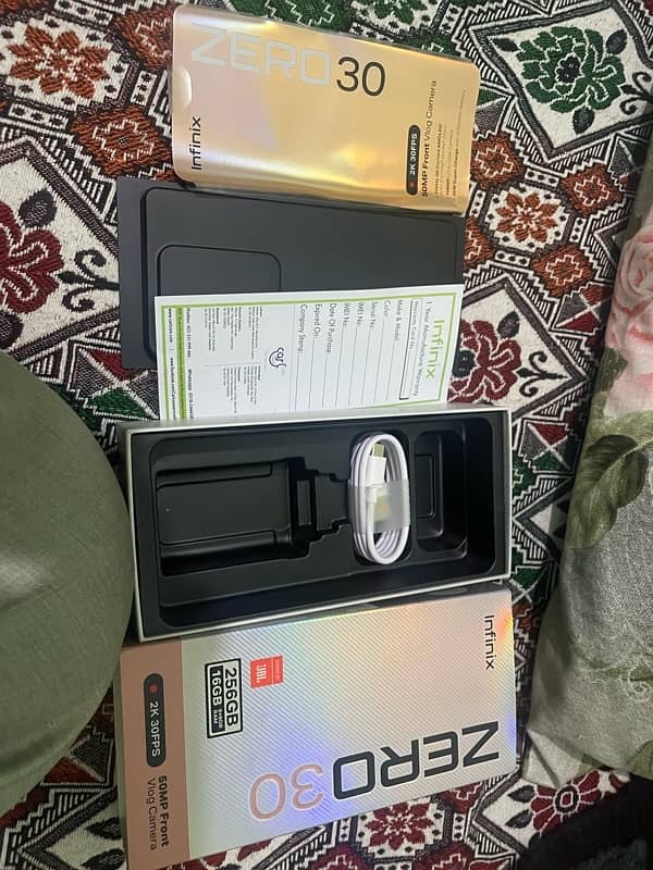 infinix zero 30 with box and All Accessories 5