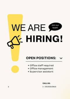 office staff required urgently